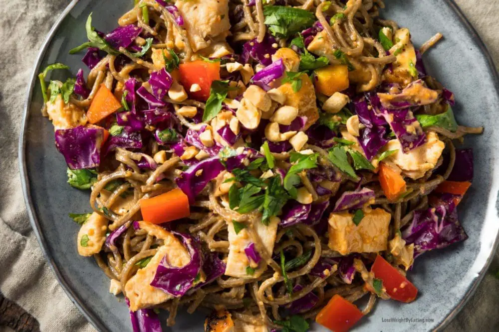 Spicy Chicken Soba Noodle Salad