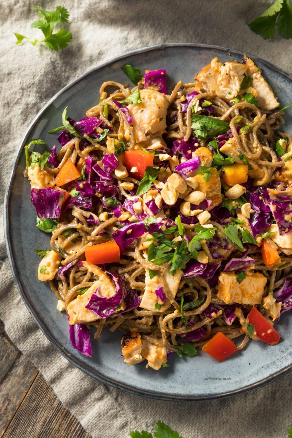 Spicy Chicken Soba Noodle Salad