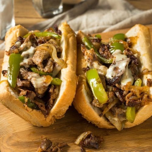 Healthy Philly Cheesesteak Sandwiches