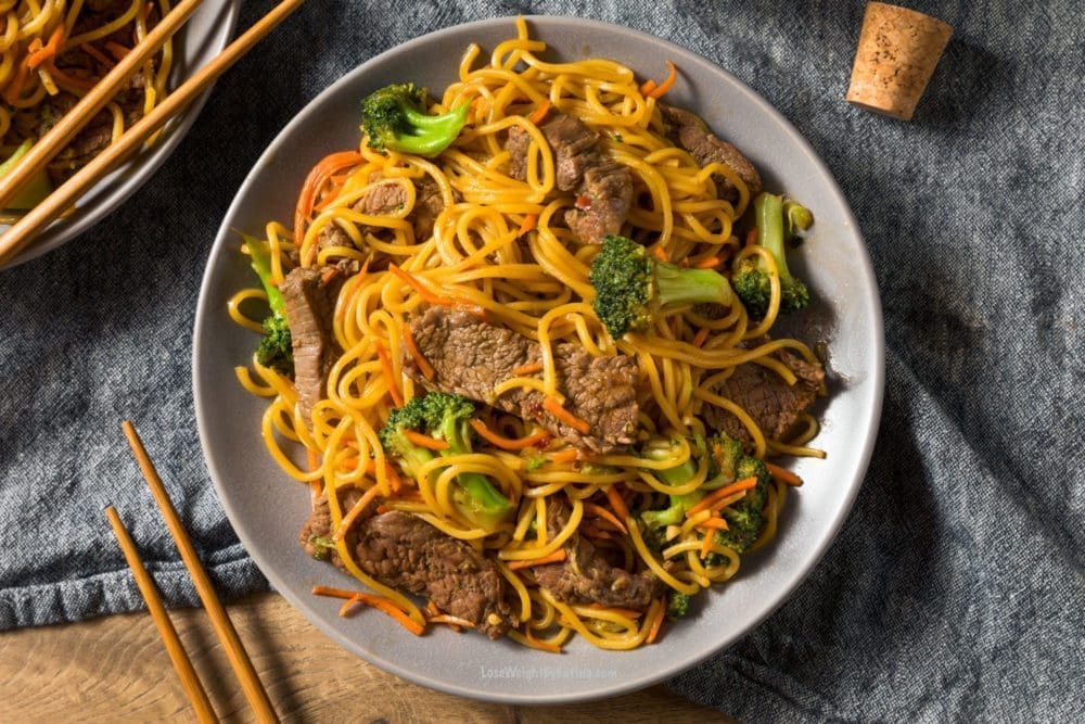 Lo Mein with Beef and Broccoli