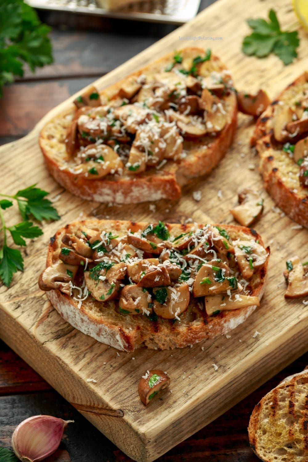 Garlic Mushroom Toasts