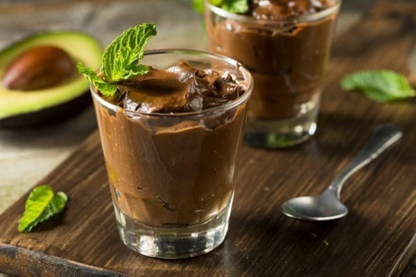 healthy chocolate avocado pudding