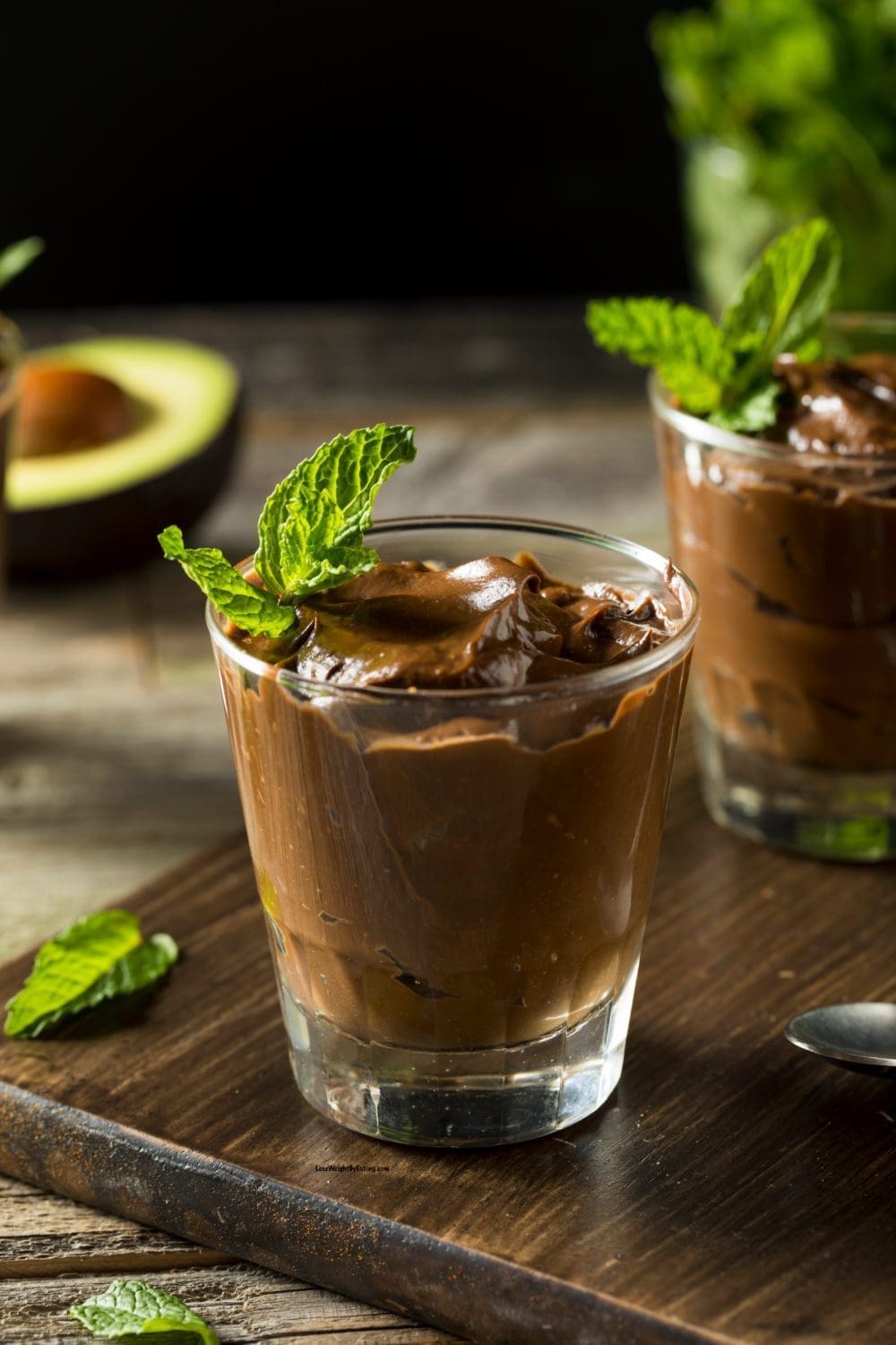 healthy chocolate avocado pudding