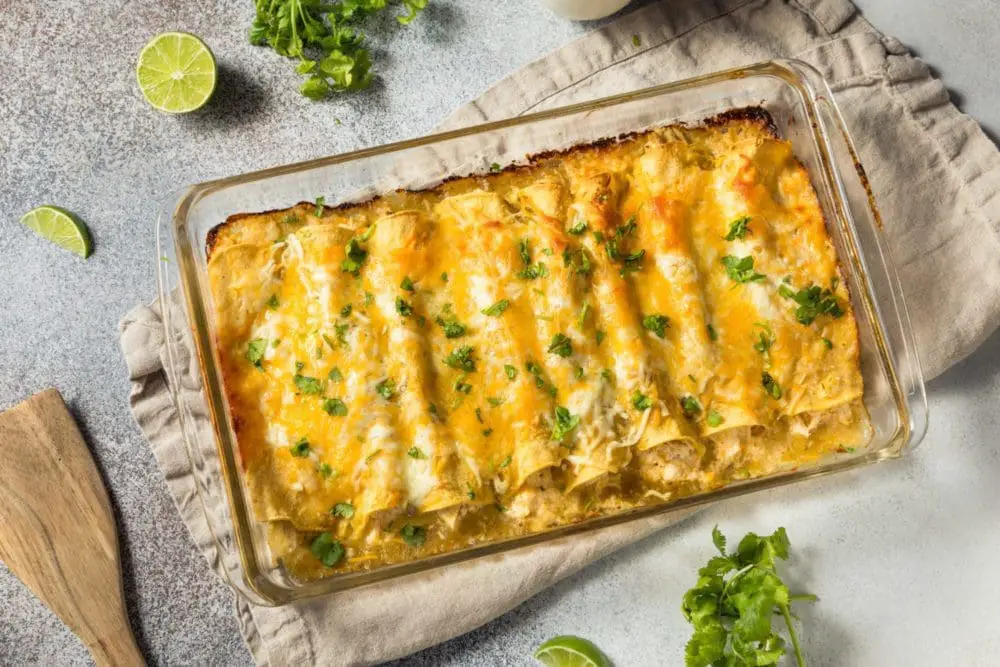 Healthy Green Chicken Enchiladas