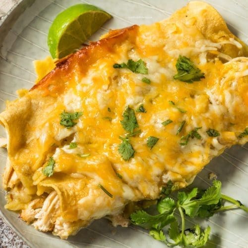 Healthy Green Chicken Enchiladas