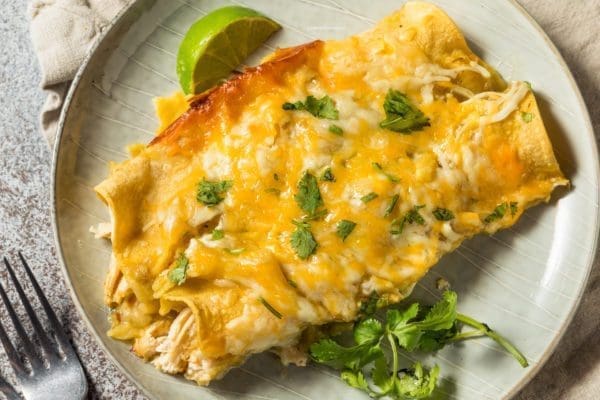 Healthy Green Chicken Enchiladas