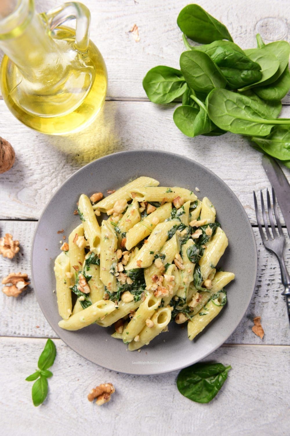 Low Calorie Spinach Pasta for Weight Loss - Lose Weight By Eating