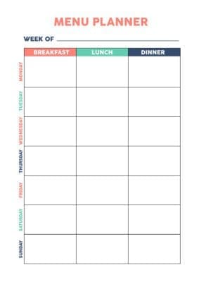 Weight Loss Meal Planner