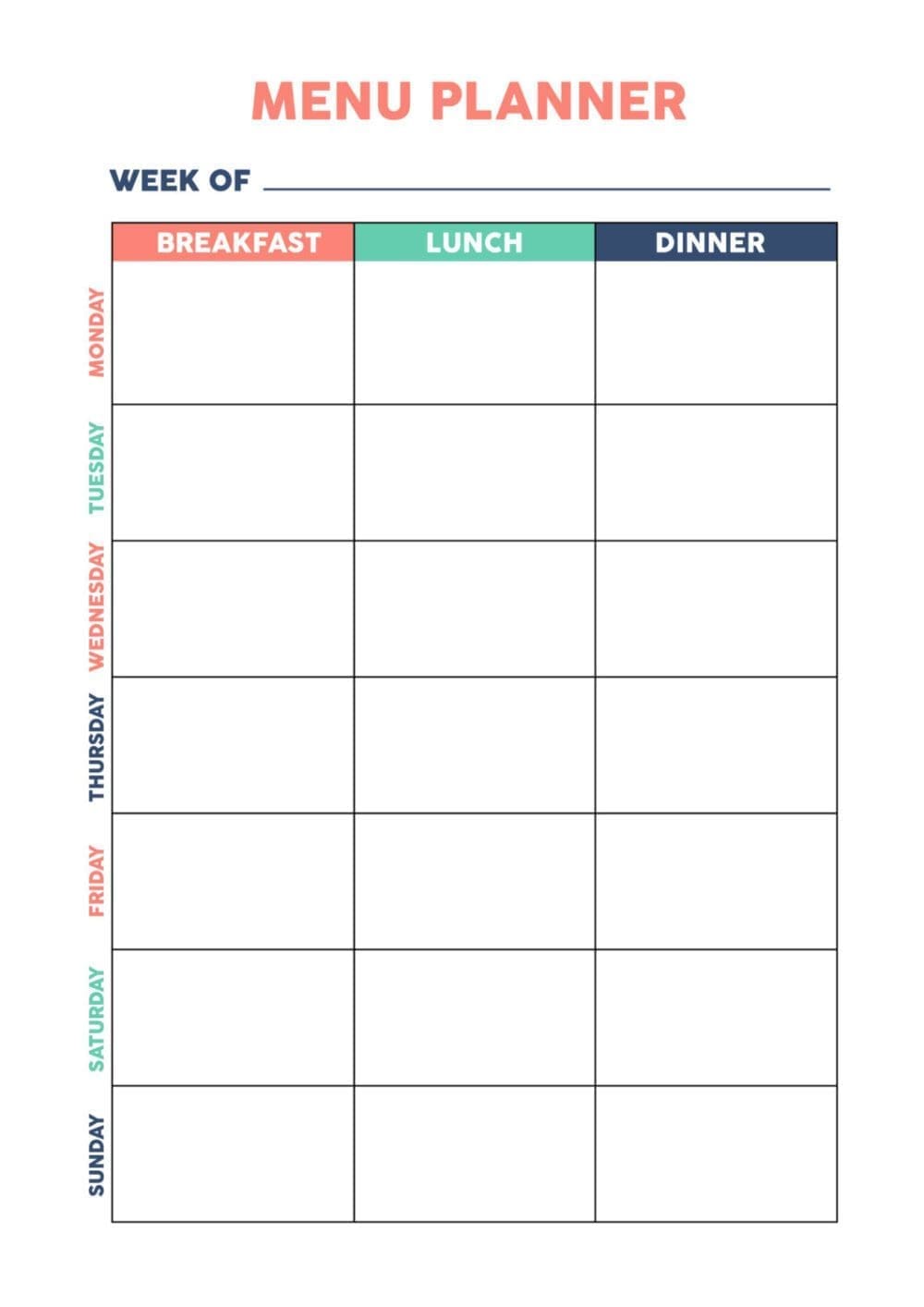 Weight Loss Meal Planner