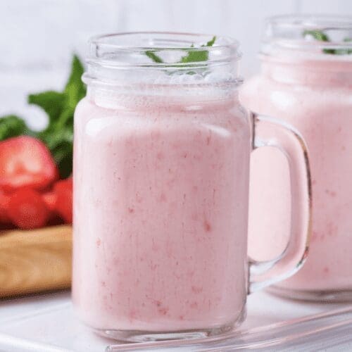 strawberry banana protein smoothie