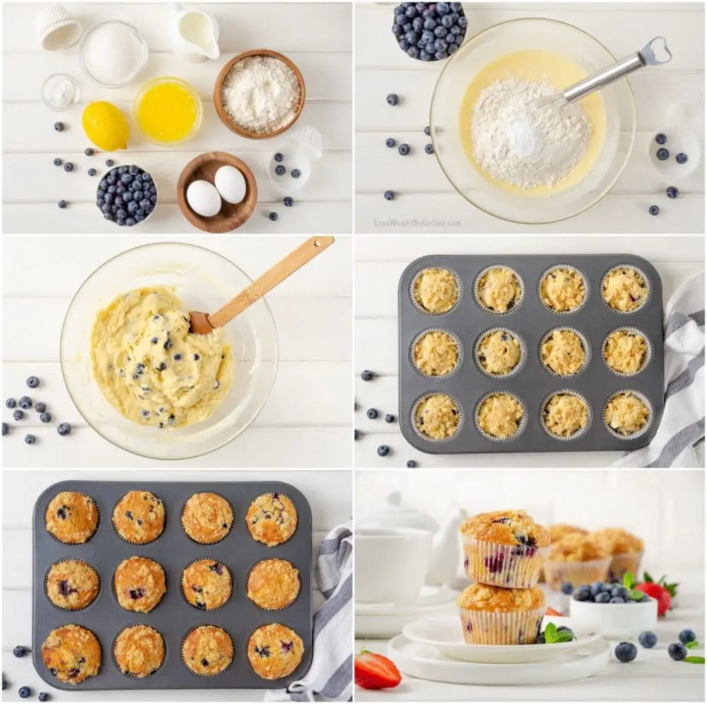 Healthy Blueberry Lemon Muffins