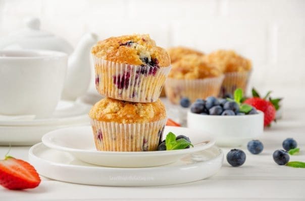 Healthy Blueberry Lemon Muffins