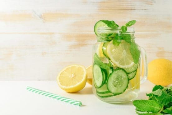 Weight Loss Lemon Cucumber Mint Water