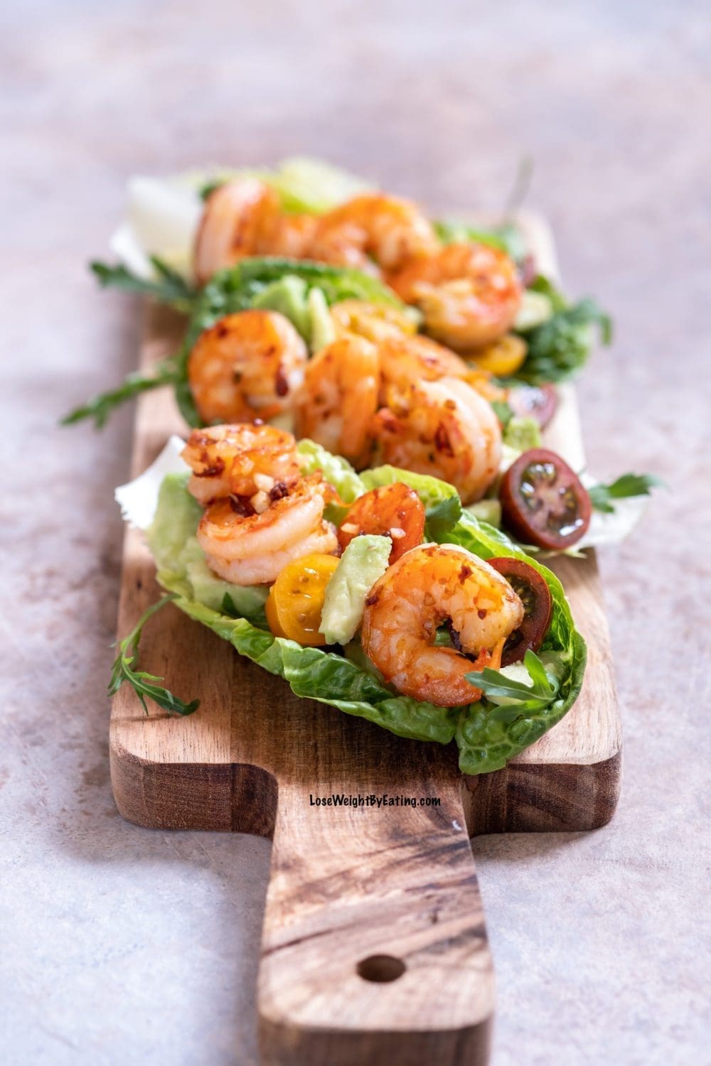 Low Calorie Lettuce Shrimp Wraps