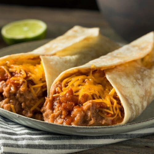 Healthy Bean and Cheese Burritos