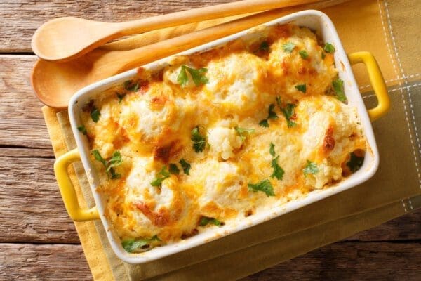 Healthy Cheesy Cauliflower Casserole