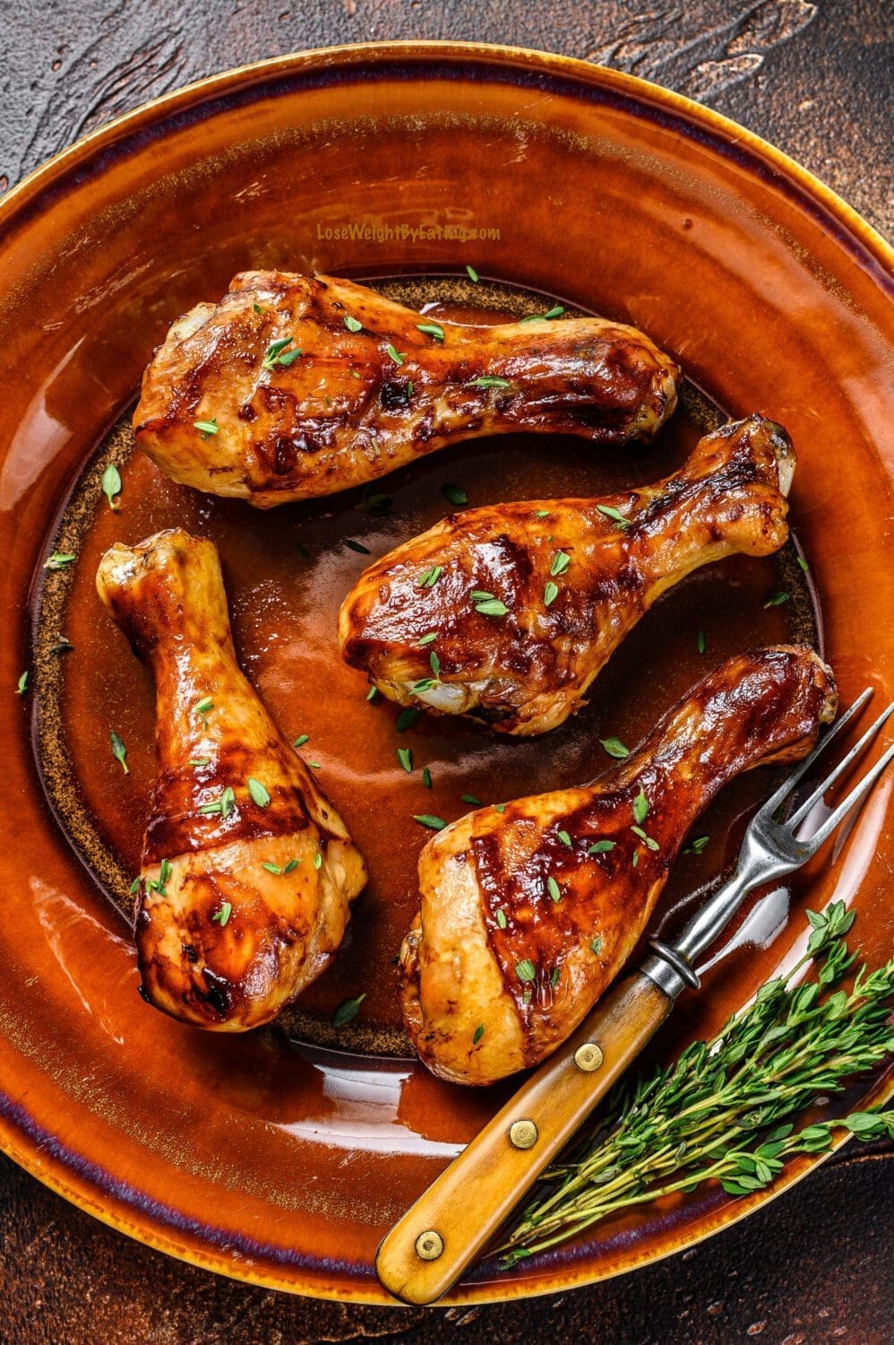 Low Calorie Baked BBQ Drumsticks