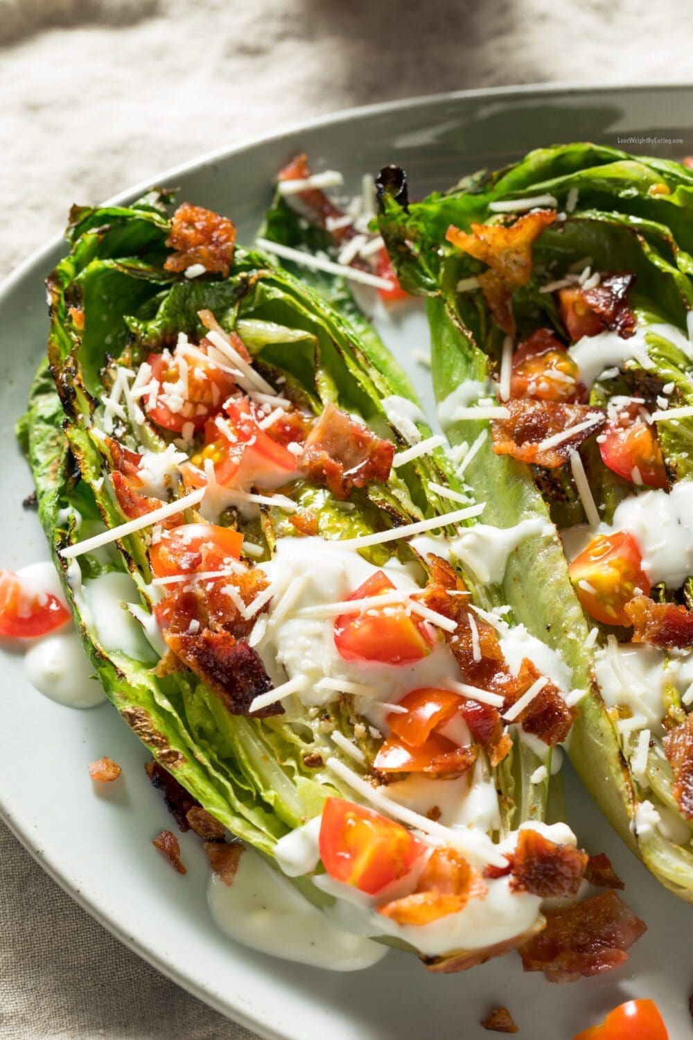 Low Calorie Grilled Romaine Salad