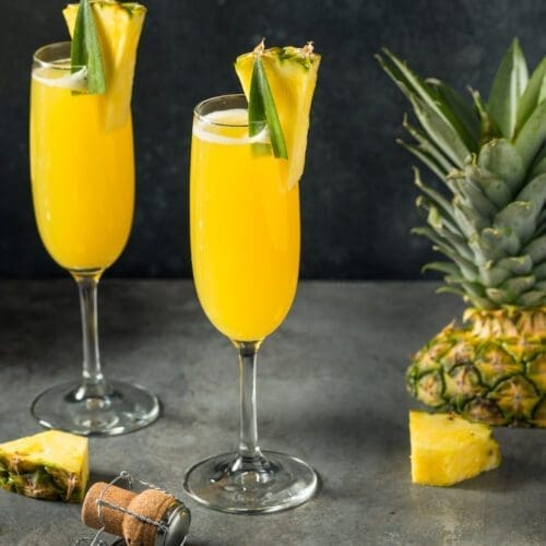 Low Calorie Pineapple Mimosas