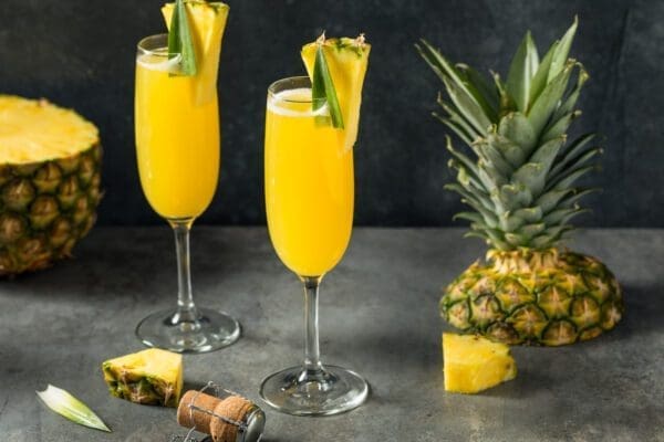 Low Calorie Pineapple Mimosas