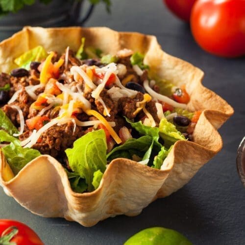 Low Calorie Tortilla Bowls