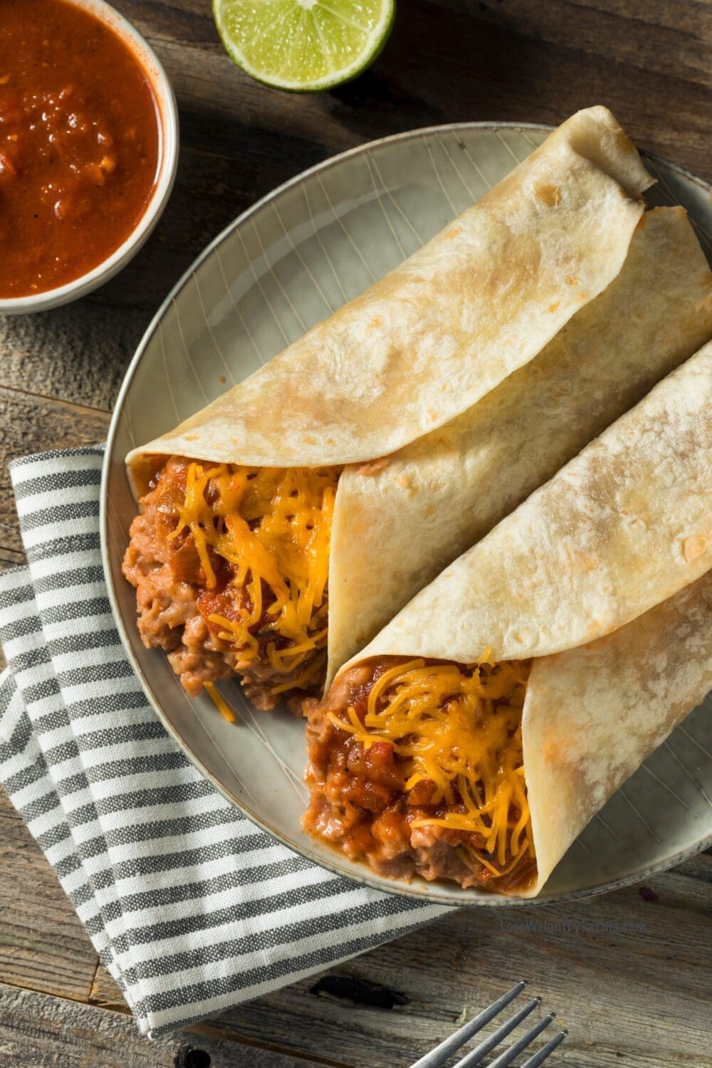 Healthy Bean and Cheese Burritos