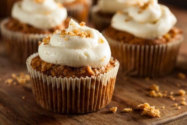 Low Calorie Carrot Cake Cupcakes