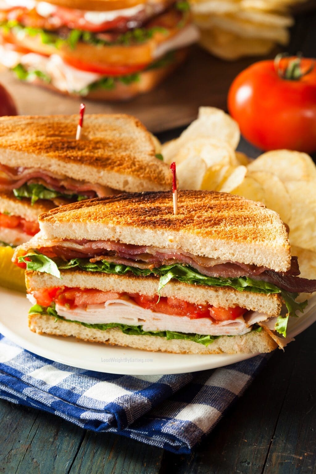 Low Calorie Club Sandwich - Lose Weight By Eating