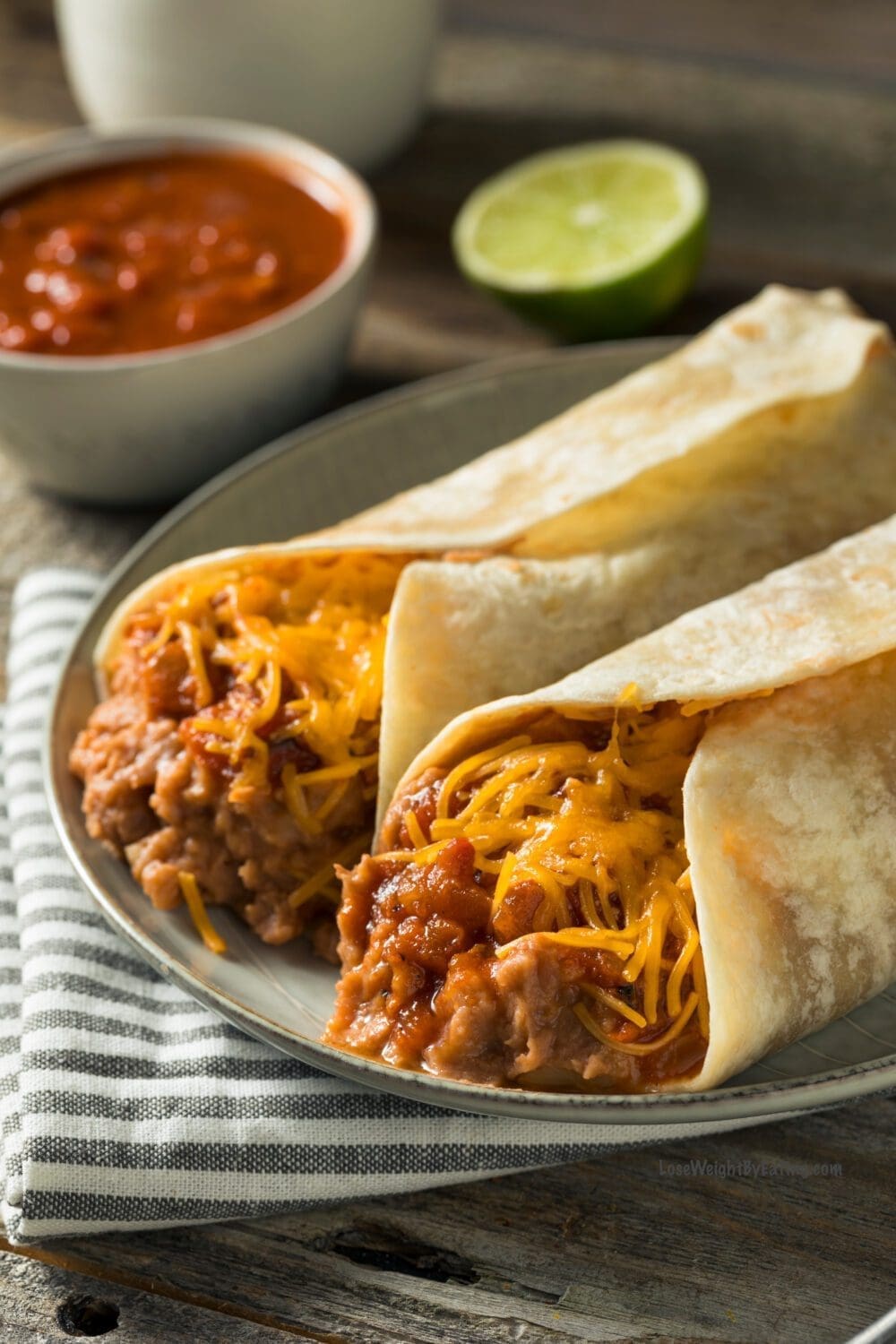 Healthy Bean and Cheese Burritos