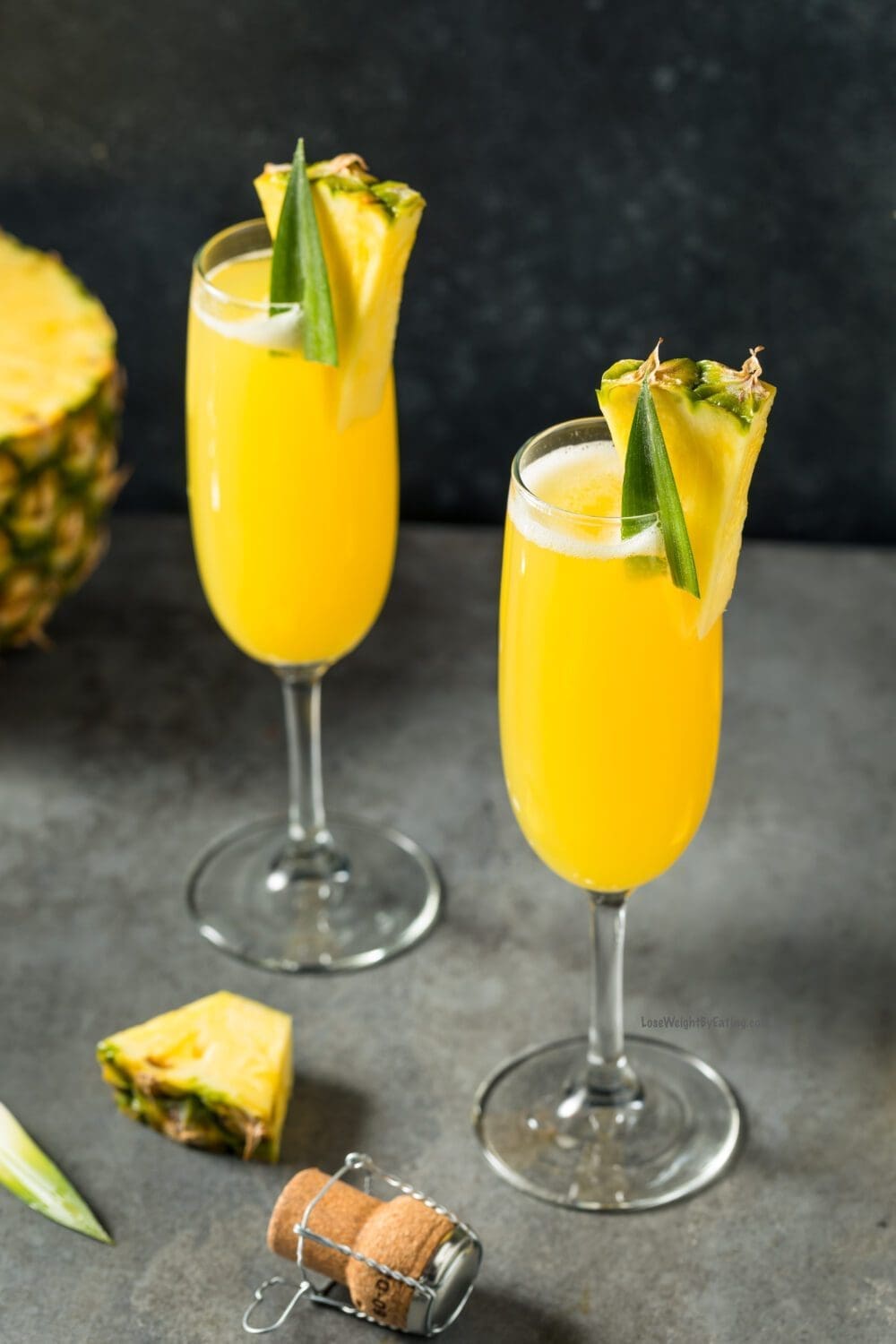 Low Calorie Pineapple Mimosas