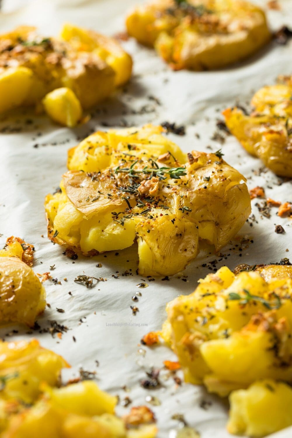 Low Calorie Smashed Potatoes