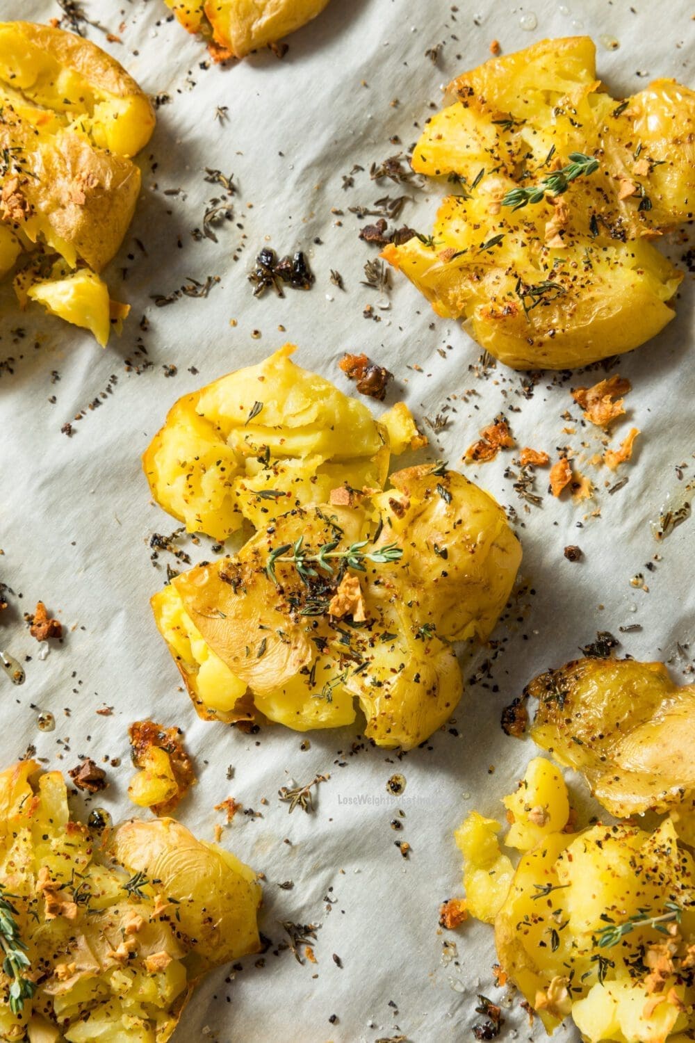 Low Calorie Smashed Potatoes