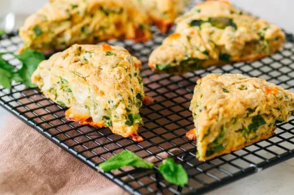 Healthy Feta Spinach Savory Scones