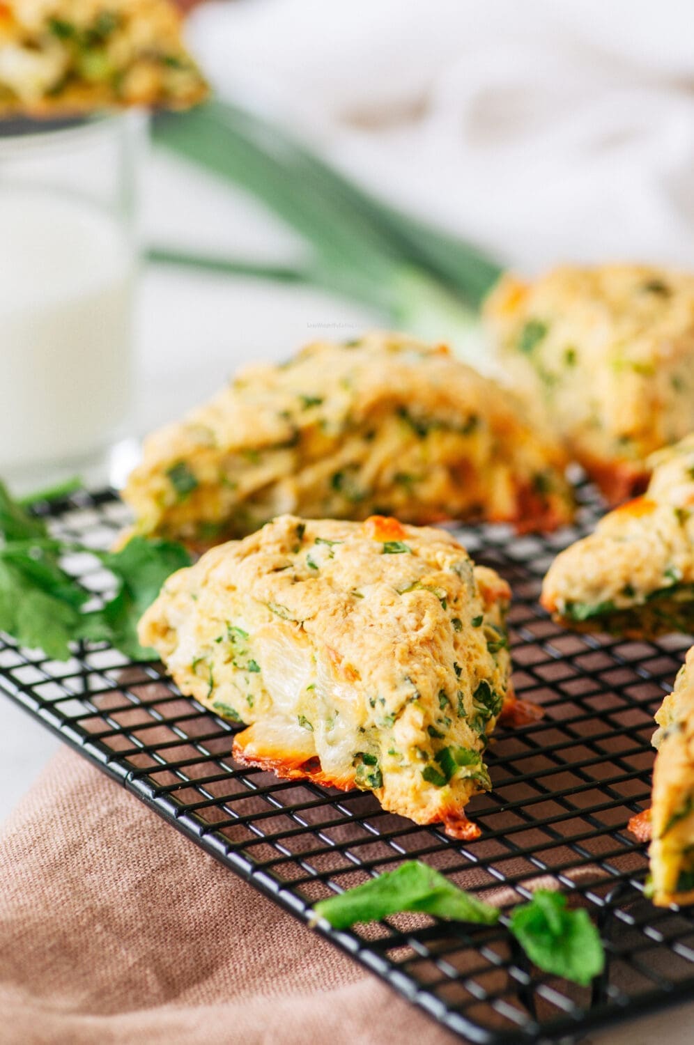 Healthy Feta Spinach Savory Scones