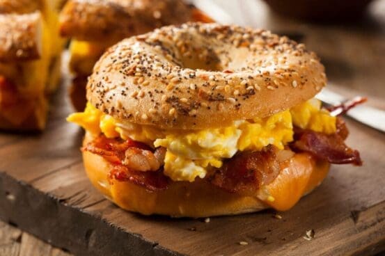 Low Calorie Bagel Breakfast Sandwich