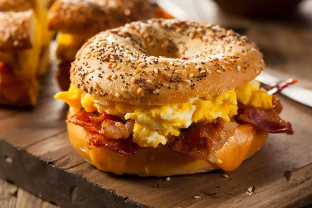 Low Calorie Bagel Breakfast Sandwich