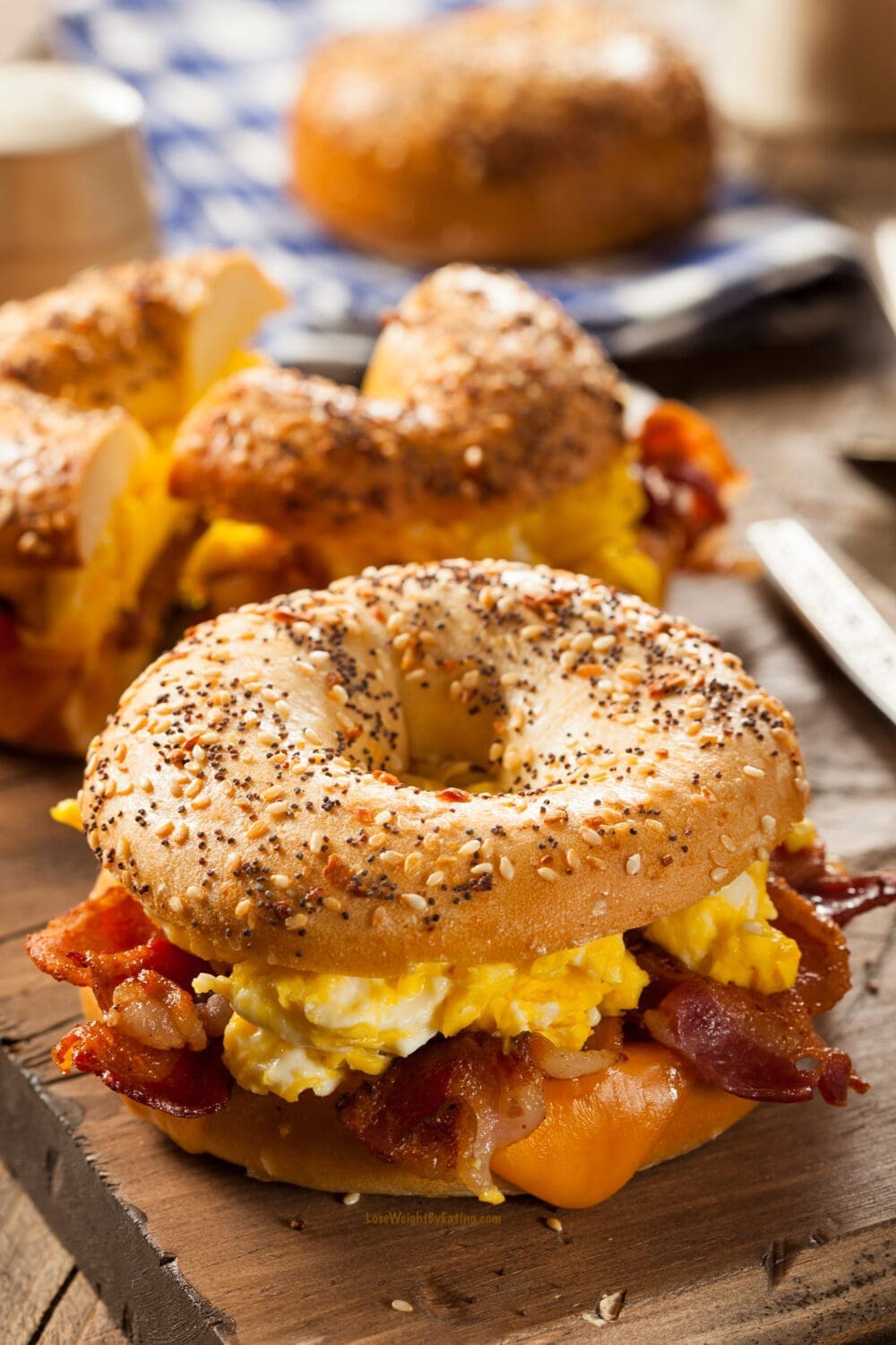 Low Calorie Bagel Breakfast Sandwich