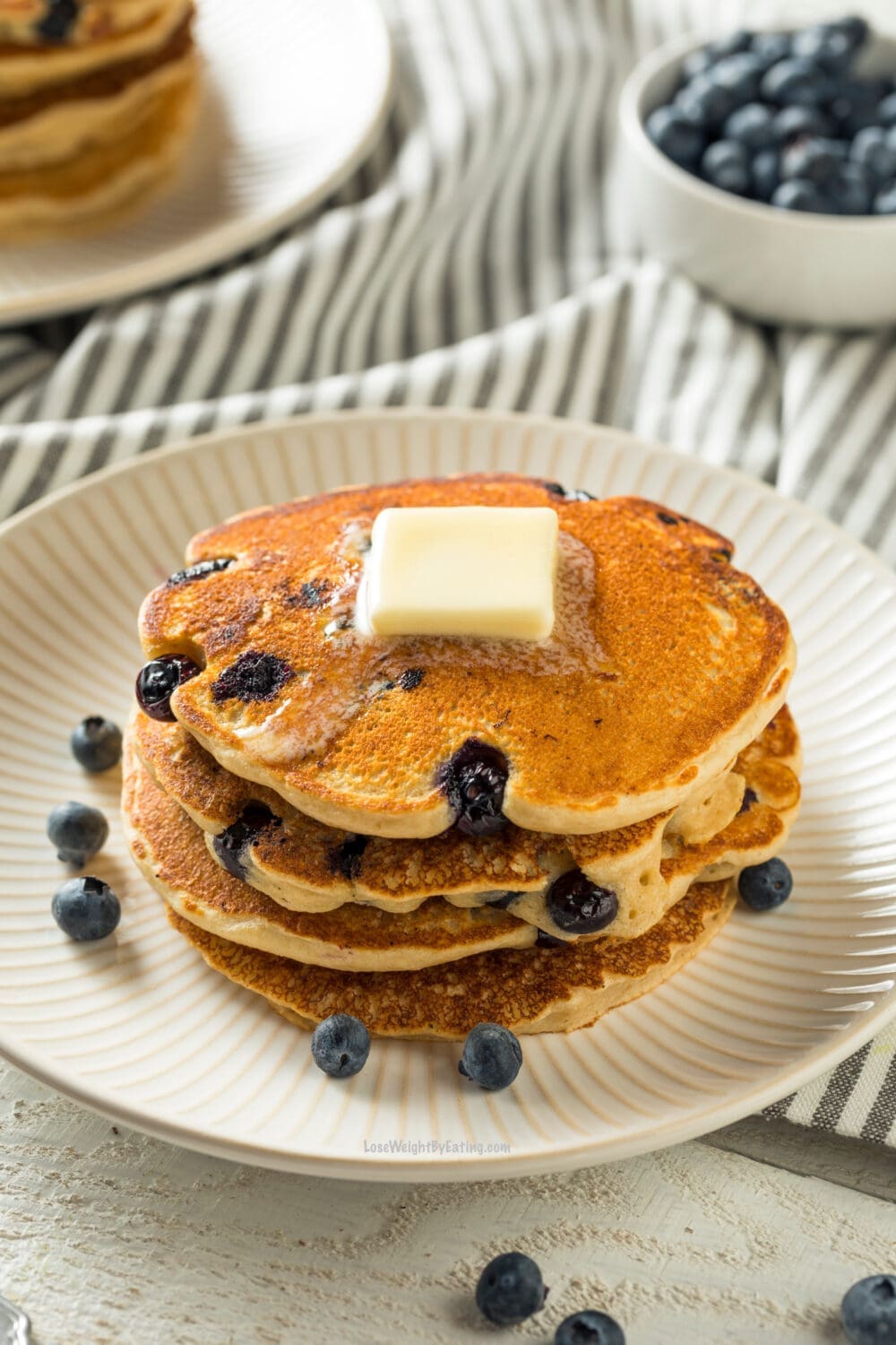 Low Calorie Blueberry Pancakes