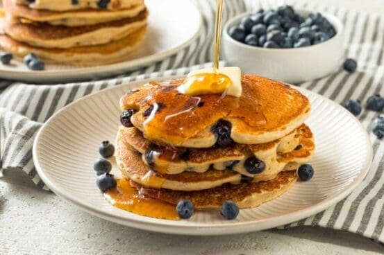 Low Calorie Blueberry Pancakes