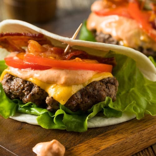 Low Calorie Burger Tacos