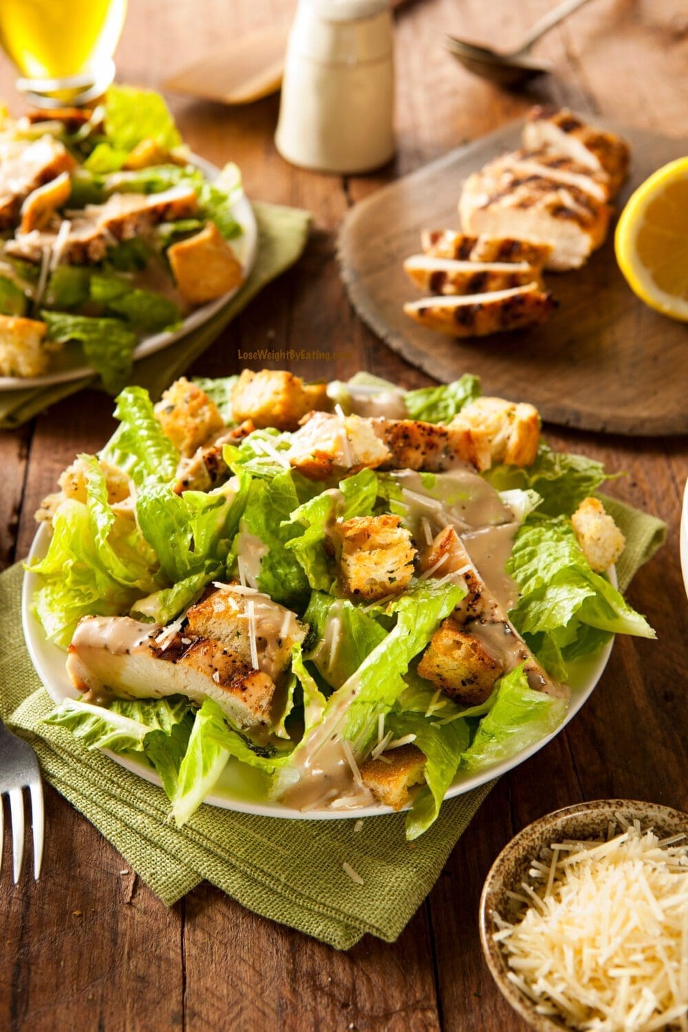 Low Calorie Chicken Caesar Salad