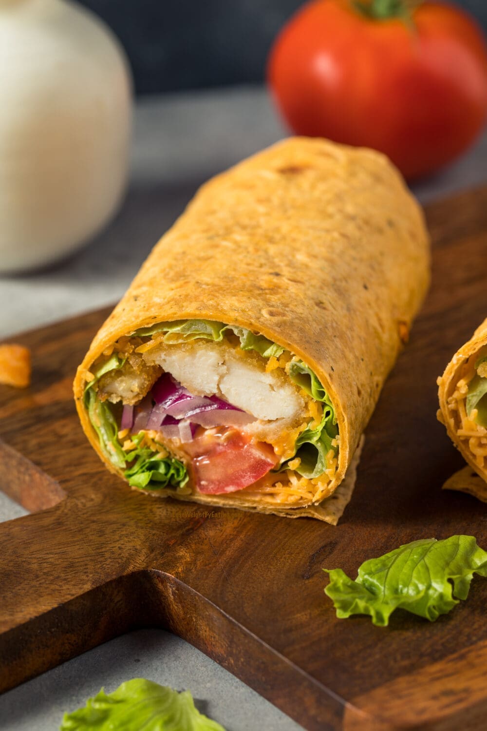 Low Calorie Crispy Chicken Wraps