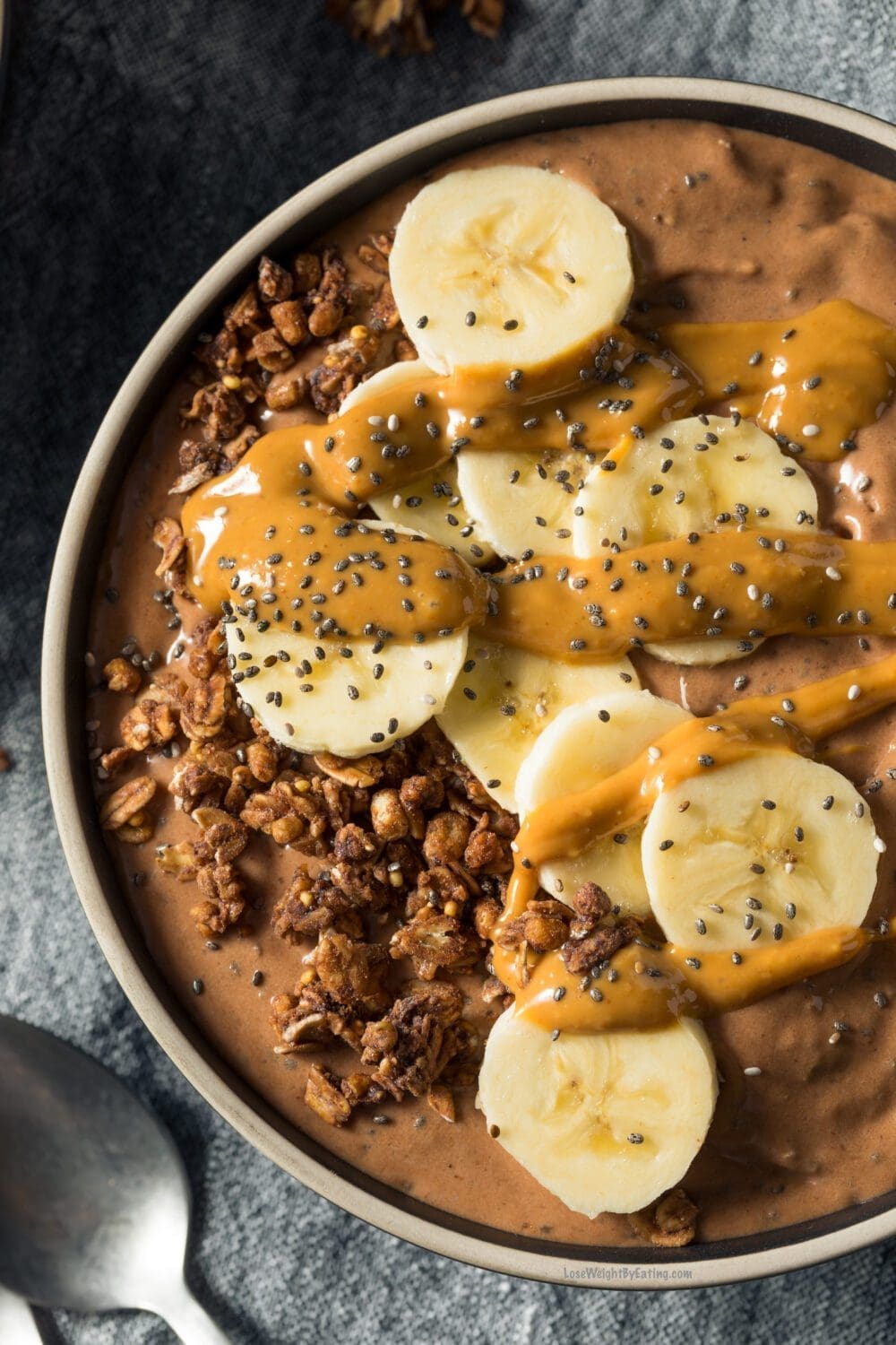 Low Calorie High Protein Chocolate Smoothie Bowl