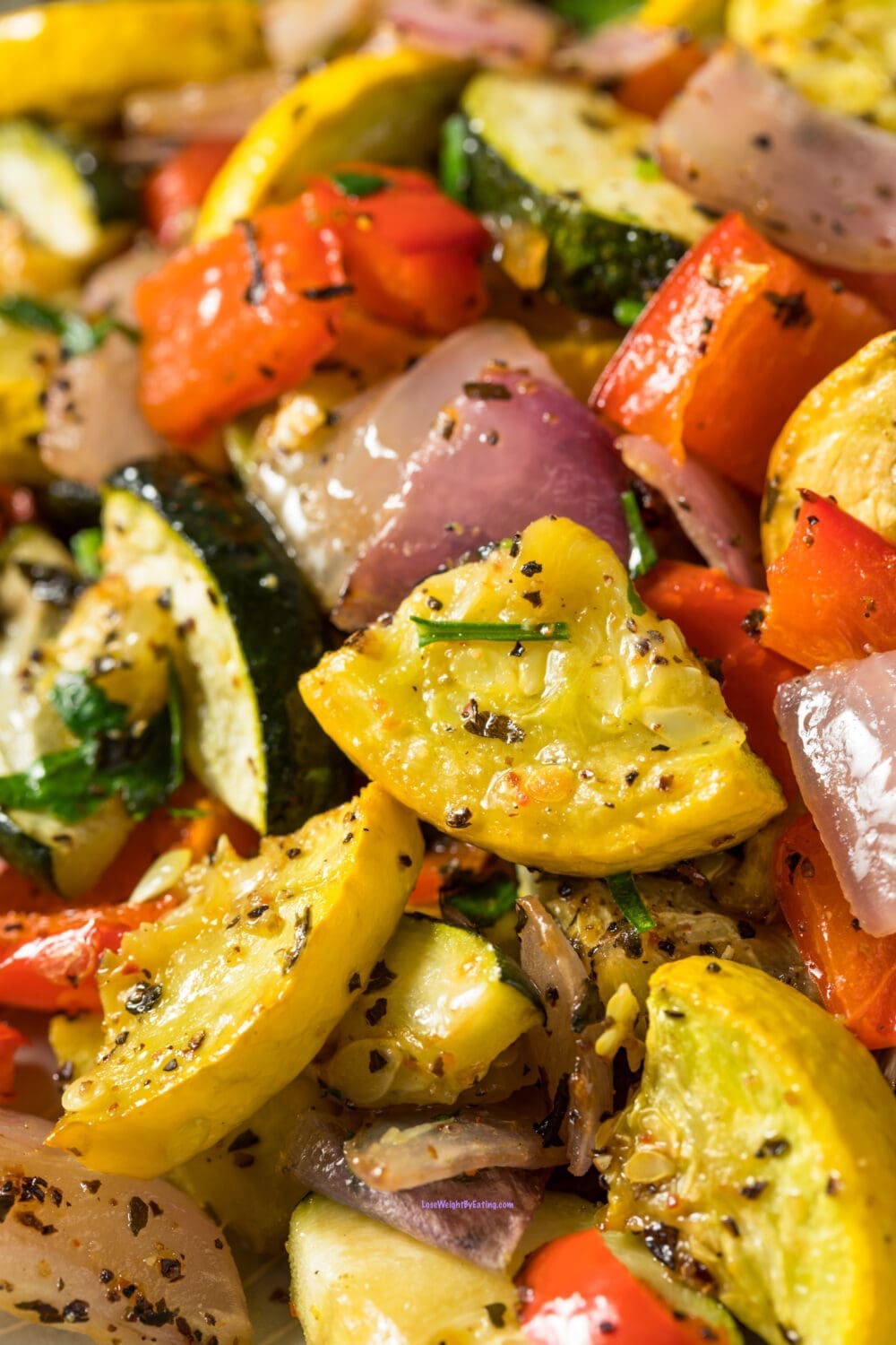 Low Calorie Roasted Summer Vegetables