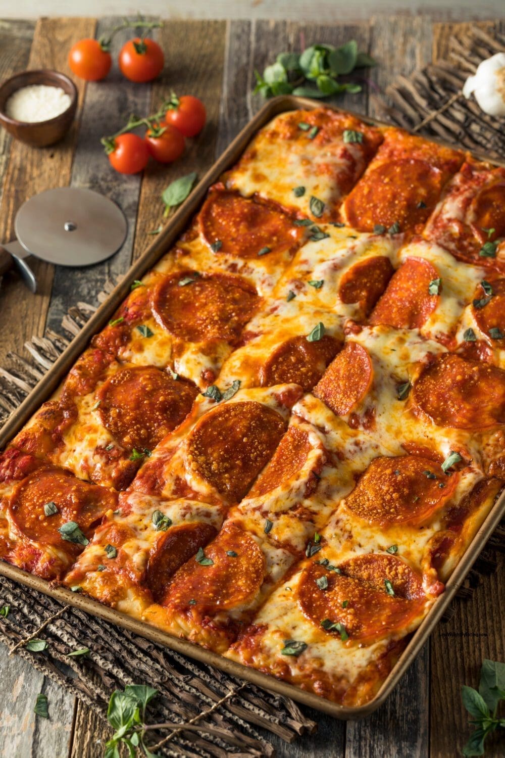 Low Calorie Sheet Pan Pizza