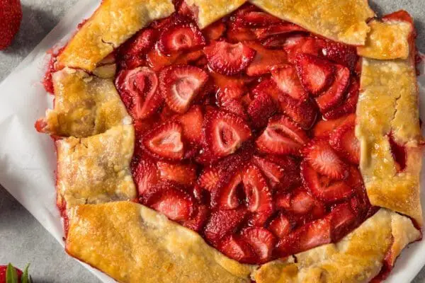 Low Calorie Strawberry Galette