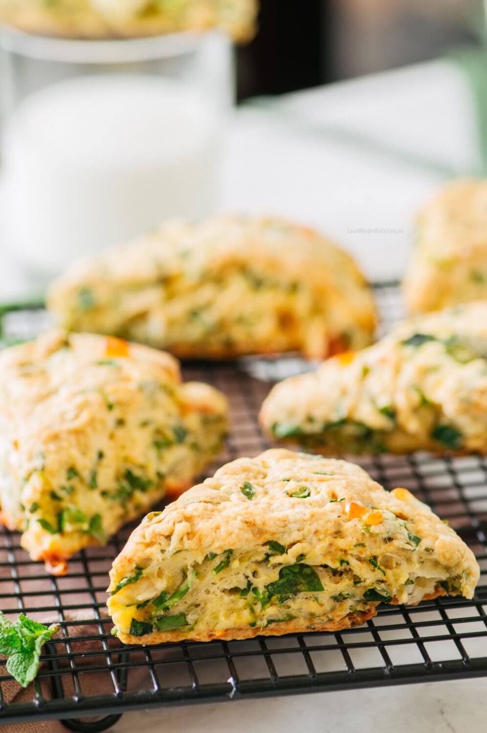 Healthy Feta Spinach Savory Scones