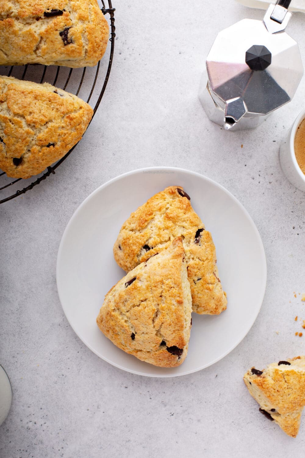 Low Calorie Chocolate Chip Scones