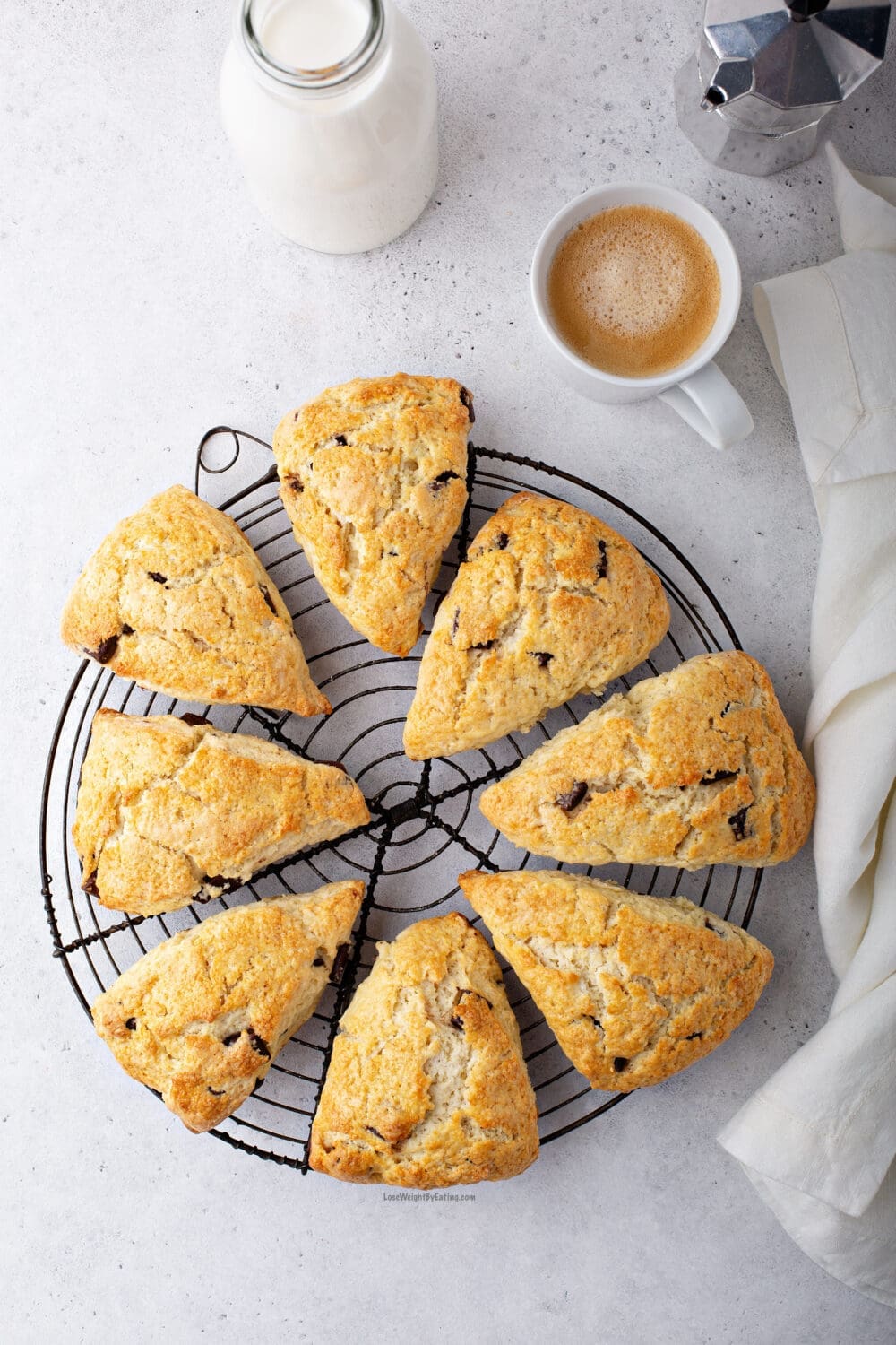 Low Calorie Chocolate Chip Scones