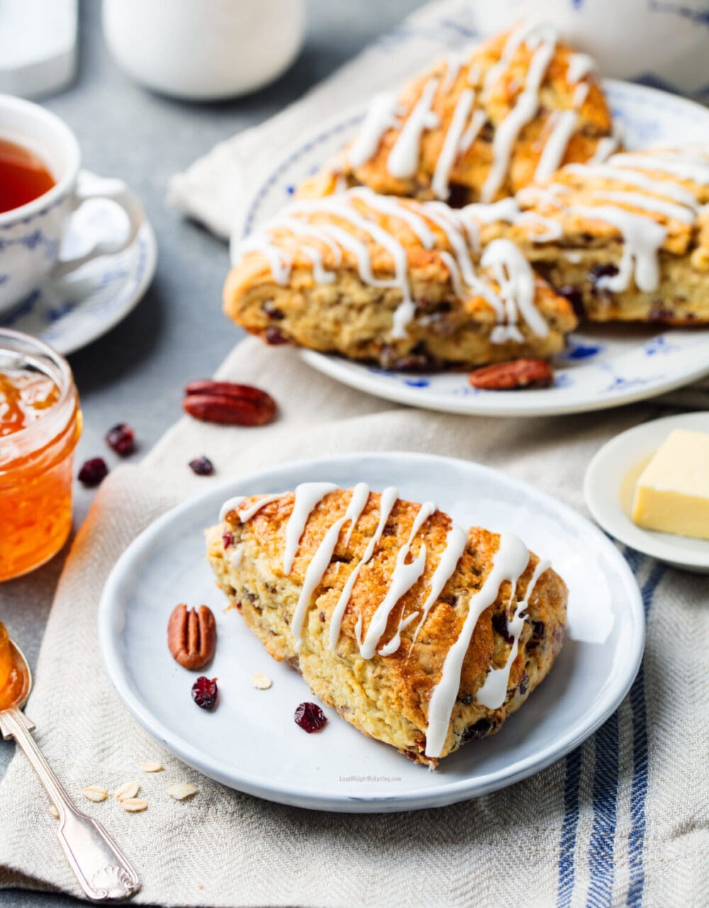 Low Calorie Cranberry Orange Scones